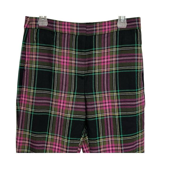 NWOT J. Crew Kate Straight-Leg Pant in Pink Stewart Tartan Plaid Wool Size 8 - Picture 5 of 12